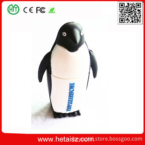 PVC Penguin Shape USB Flash Drive, USB Pormo Gift USB Custom Logo, Cartoon Animal USB Memory